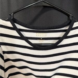 Kate Spade Black and White Striped Top